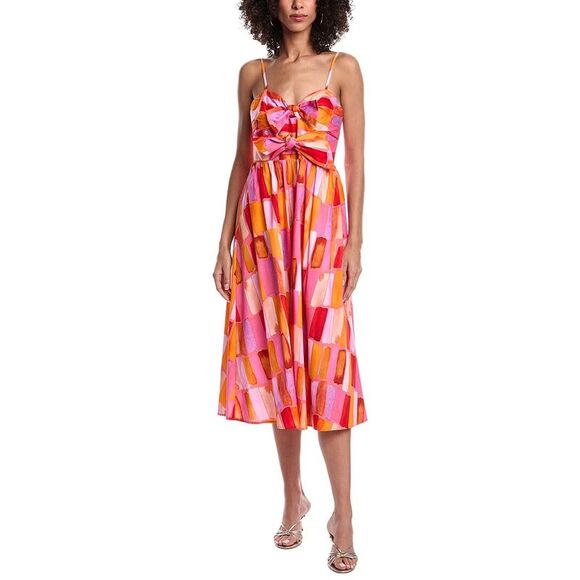 Milly Dresses & Skirts - Milly Womens Natasha Poplin Midi Dress, Pink